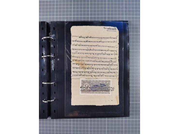 MEWAR UDAIPUR: Interesting group of more than70 Documents with Court-Fee stamps, usual condition