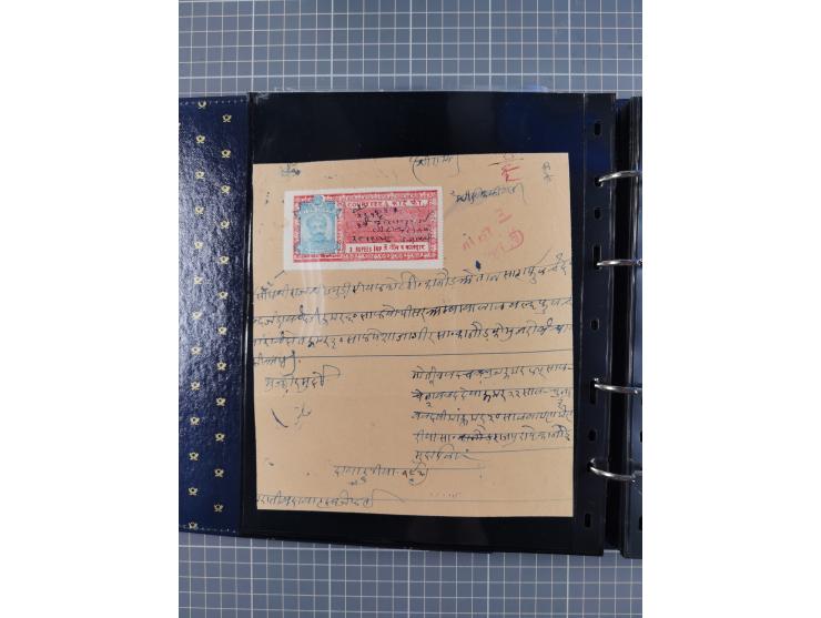 MEWAR UDAIPUR: Interesting group of more than70 Documents with Court-Fee stamps, usual condition