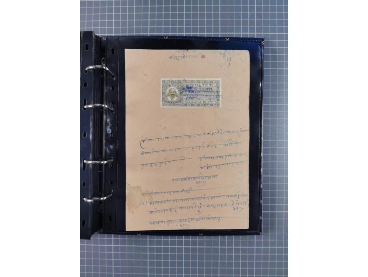 MEWAR UDAIPUR: Interesting group of more than70 Documents with Court-Fee stamps, usual condition