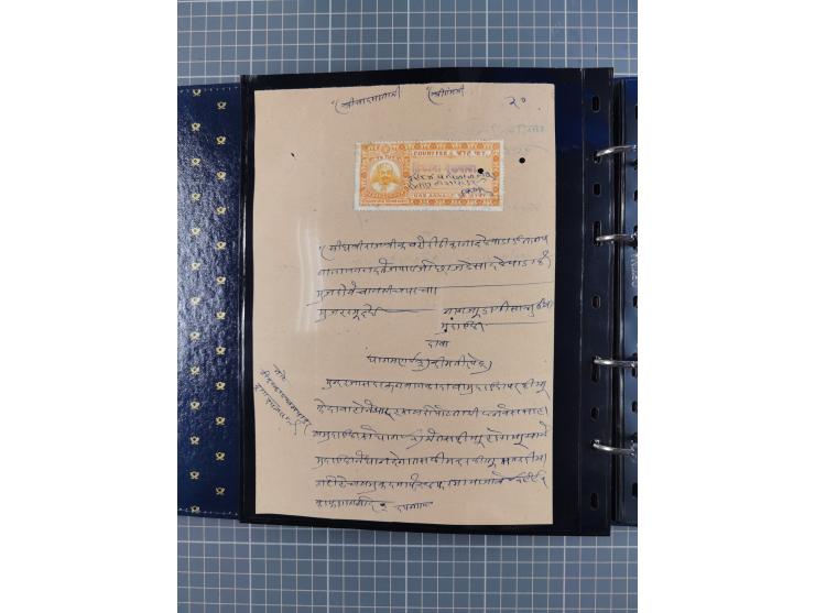 MEWAR UDAIPUR: Interesting group of more than70 Documents with Court-Fee stamps, usual condition