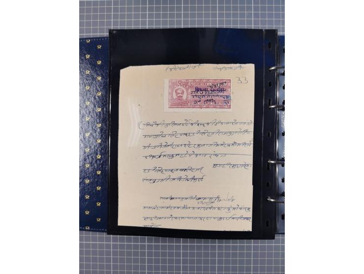 MEWAR UDAIPUR: Interesting group of more than70 Documents with Court-Fee stamps, usual condition