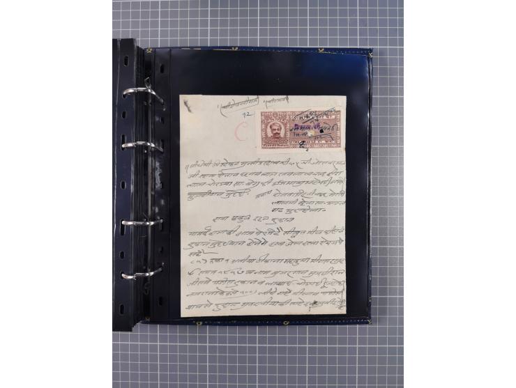 MEWAR UDAIPUR: Interesting group of more than70 Documents with Court-Fee stamps, usual condition