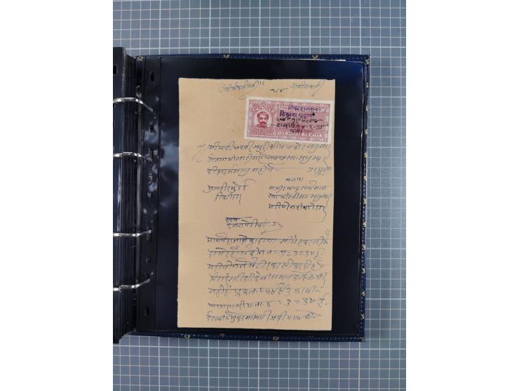 MEWAR UDAIPUR: Interesting group of more than70 Documents with Court-Fee stamps, usual condition