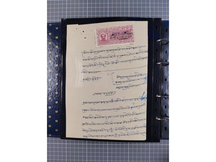 MEWAR UDAIPUR: Interesting group of more than70 Documents with Court-Fee stamps, usual condition