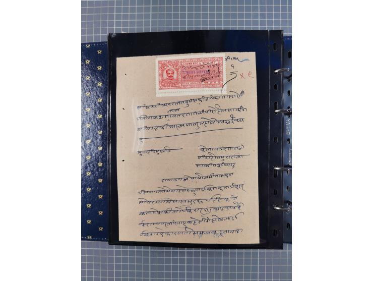 MEWAR UDAIPUR: Interesting group of more than70 Documents with Court-Fee stamps, usual condition