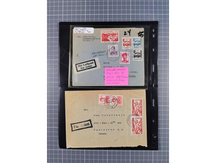 1946/49, fast 30 Briefe und Karten mit Schwerpunkt bei den Luftpost-Briefen in die USA. Dabei unterschiedliche Frankaturen mi