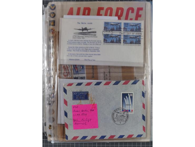 1946/90, interessante Sammlung “Luftpost” in Berlin mit frühen Erstflügen von und nach Berlin, Luftpost der Alliierten und we