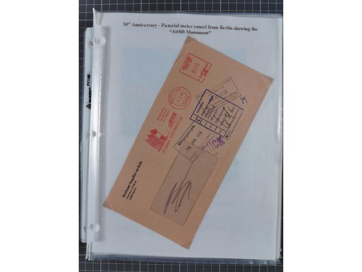 1946/90, interessante Sammlung “Luftpost” in Berlin mit frühen Erstflügen von und nach Berlin, Luftpost der Alliierten und we