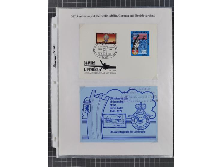 1946/90, interessante Sammlung “Luftpost” in Berlin mit frühen Erstflügen von und nach Berlin, Luftpost der Alliierten und we