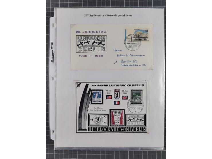 1946/90, interessante Sammlung “Luftpost” in Berlin mit frühen Erstflügen von und nach Berlin, Luftpost der Alliierten und we