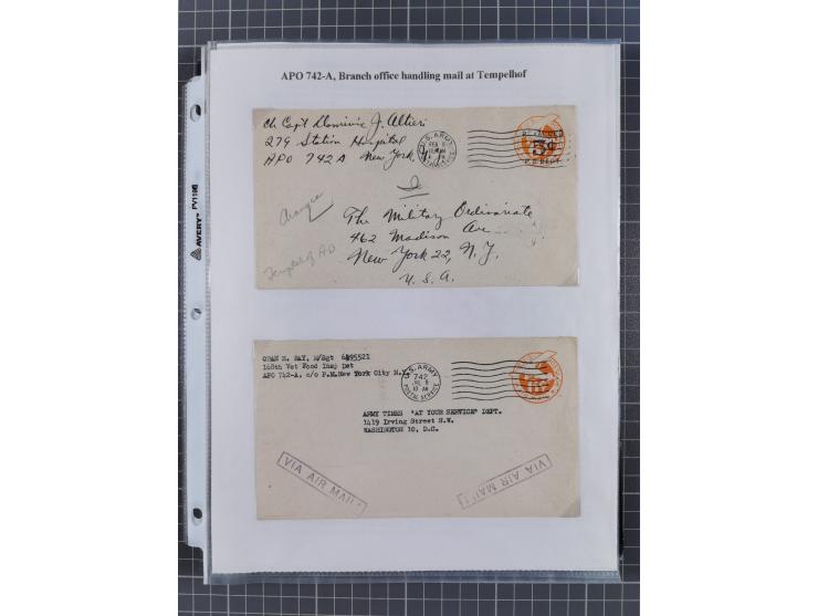 1946/90, interessante Sammlung “Luftpost” in Berlin mit frühen Erstflügen von und nach Berlin, Luftpost der Alliierten und we