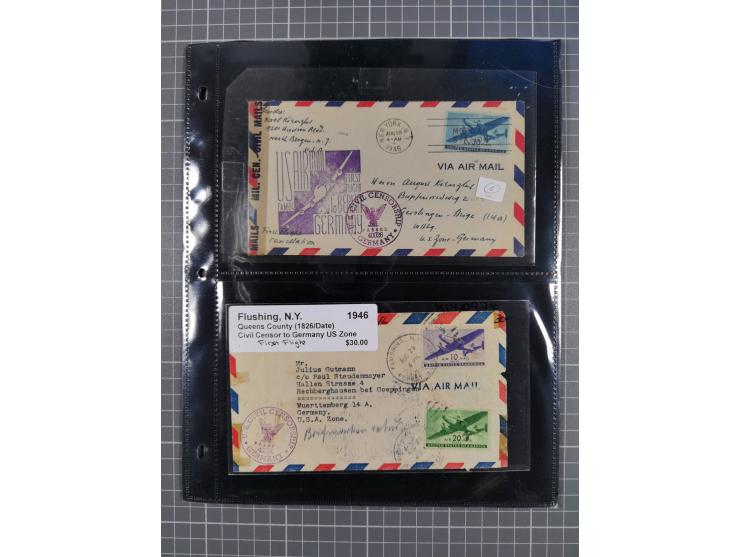 1946/90, interessante Sammlung “Luftpost” in Berlin mit frühen Erstflügen von und nach Berlin, Luftpost der Alliierten und we