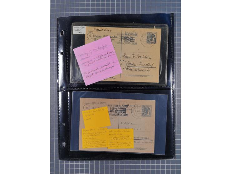 1946/90, interessante Sammlung “Luftpost” in Berlin mit frühen Erstflügen von und nach Berlin, Luftpost der Alliierten und we