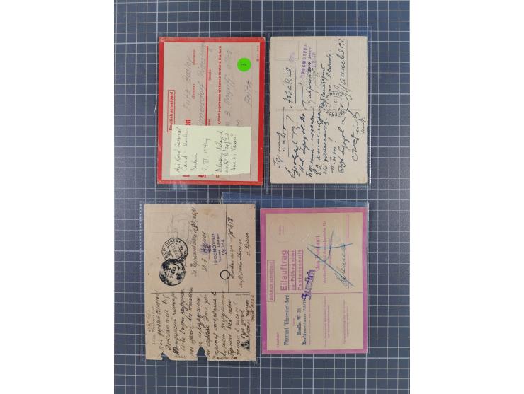 1930/60 (ca.), diverse Briefe und Karten aus bzw. nach Berlin, etwas Ausland, Zensuren usw., meist aus dem Bedarf. Dazu lose 