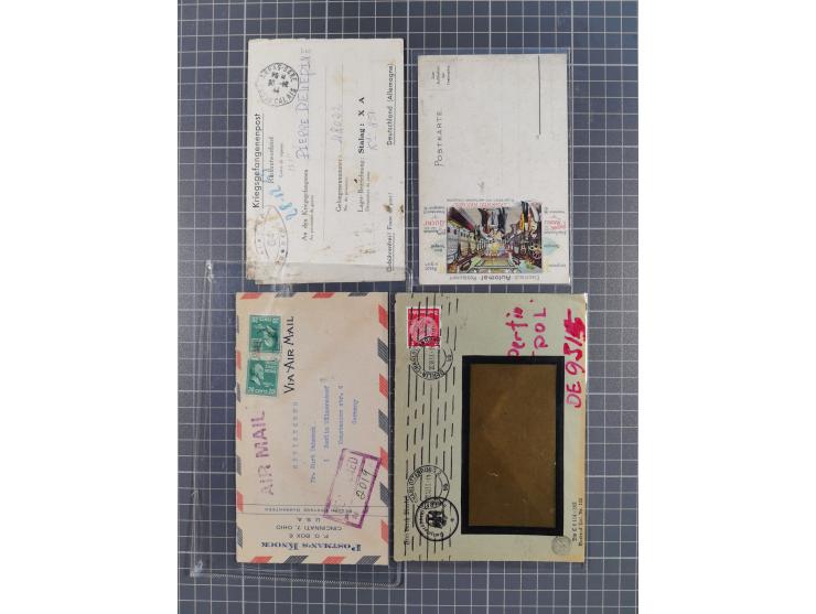 1930/60 (ca.), diverse Briefe und Karten aus bzw. nach Berlin, etwas Ausland, Zensuren usw., meist aus dem Bedarf. Dazu lose 