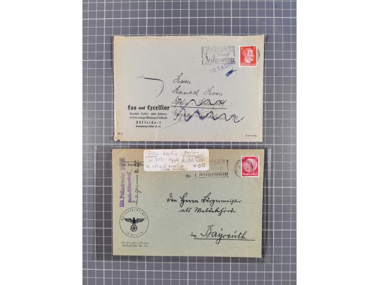 1930/60 (ca.), diverse Briefe und Karten aus bzw. nach Berlin, etwas Ausland, Zensuren usw., meist aus dem Bedarf. Dazu lose 