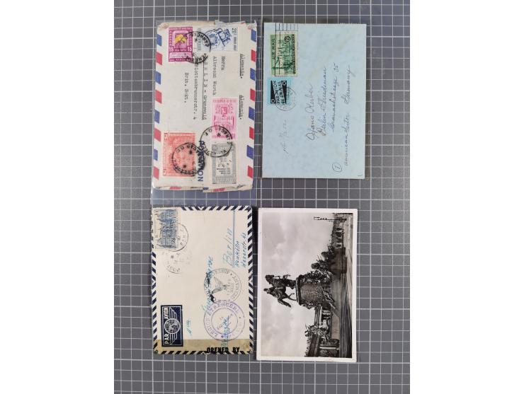 1930/60 (ca.), diverse Briefe und Karten aus bzw. nach Berlin, etwas Ausland, Zensuren usw., meist aus dem Bedarf. Dazu lose 