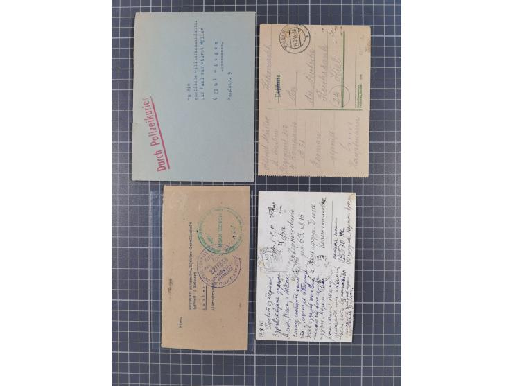 1930/60 (ca.), diverse Briefe und Karten aus bzw. nach Berlin, etwas Ausland, Zensuren usw., meist aus dem Bedarf. Dazu lose 