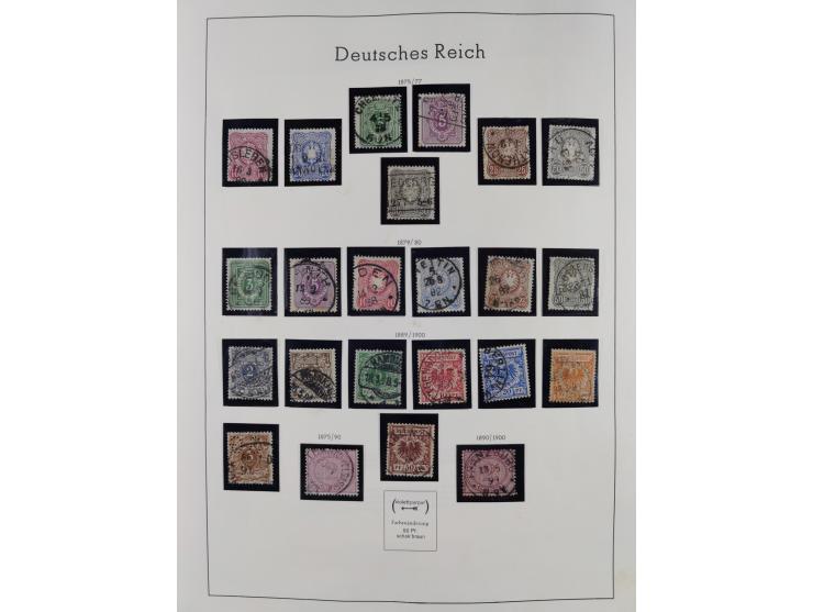 1872/1945, gestempelte Sammlung inkl. Dienstmarken ab Mi.-Nr. 1 mit schönem Brustschild-Teil, Mi.-Nr. 66 II (FA Jäschke-L. BP