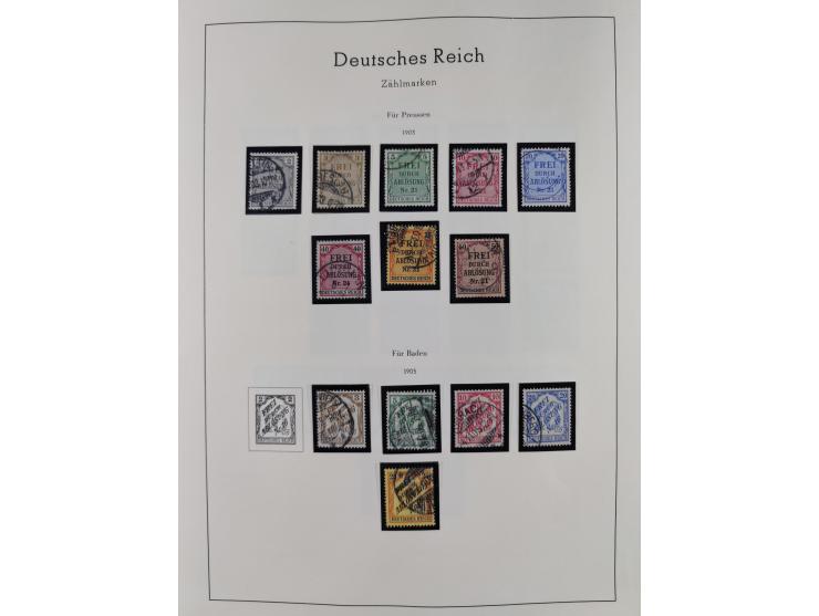 1872/1945, gestempelte Sammlung inkl. Dienstmarken ab Mi.-Nr. 1 mit schönem Brustschild-Teil, Mi.-Nr. 66 II (FA Jäschke-L. BP