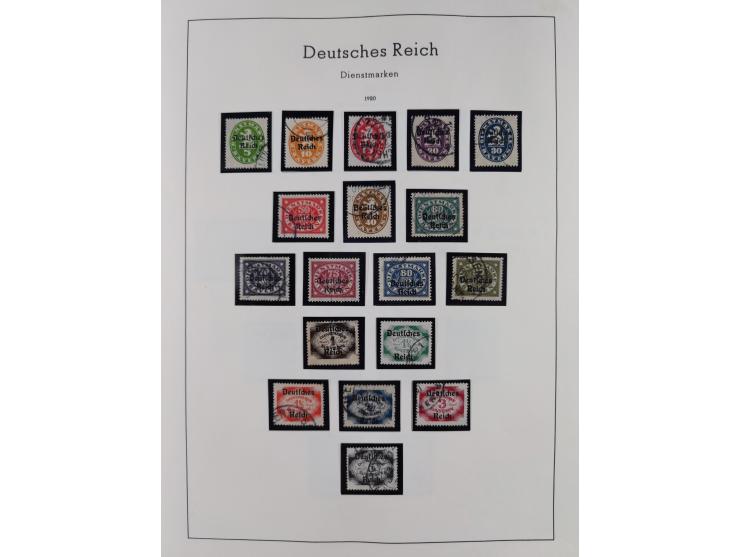 1872/1945, gestempelte Sammlung inkl. Dienstmarken ab Mi.-Nr. 1 mit schönem Brustschild-Teil, Mi.-Nr. 66 II (FA Jäschke-L. BP