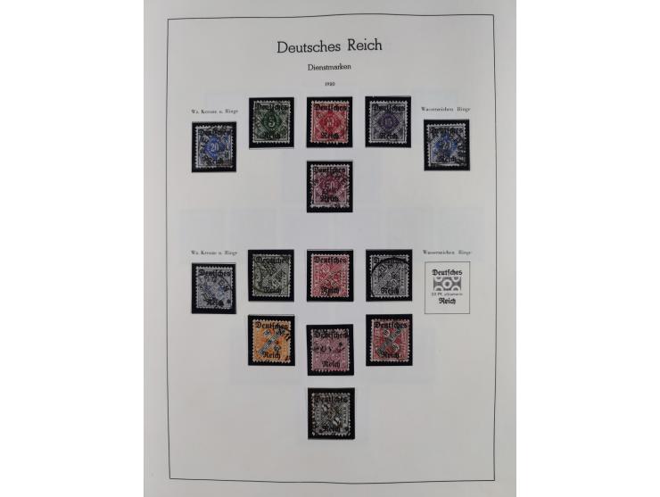 1872/1945, gestempelte Sammlung inkl. Dienstmarken ab Mi.-Nr. 1 mit schönem Brustschild-Teil, Mi.-Nr. 66 II (FA Jäschke-L. BP