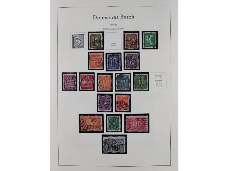 1872/1945, gestempelte Sammlung inkl. Dienstmarken ab Mi.-Nr. 1 mit schönem Brustschild-Teil, Mi.-Nr. 66 II (FA Jäschke-L. BP