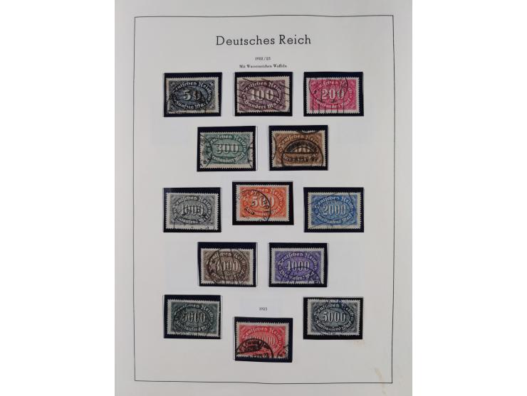 1872/1945, gestempelte Sammlung inkl. Dienstmarken ab Mi.-Nr. 1 mit schönem Brustschild-Teil, Mi.-Nr. 66 II (FA Jäschke-L. BP