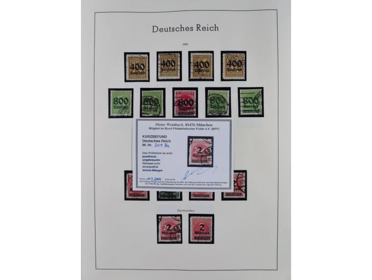 1872/1945, gestempelte Sammlung inkl. Dienstmarken ab Mi.-Nr. 1 mit schönem Brustschild-Teil, Mi.-Nr. 66 II (FA Jäschke-L. BP