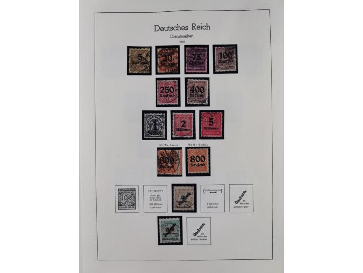 1872/1945, gestempelte Sammlung inkl. Dienstmarken ab Mi.-Nr. 1 mit schönem Brustschild-Teil, Mi.-Nr. 66 II (FA Jäschke-L. BP