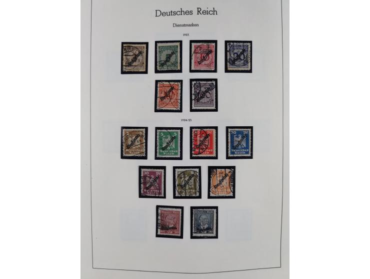 1872/1945, gestempelte Sammlung inkl. Dienstmarken ab Mi.-Nr. 1 mit schönem Brustschild-Teil, Mi.-Nr. 66 II (FA Jäschke-L. BP