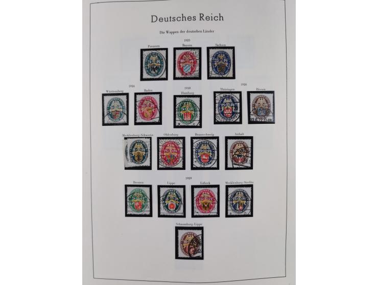 1872/1945, gestempelte Sammlung inkl. Dienstmarken ab Mi.-Nr. 1 mit schönem Brustschild-Teil, Mi.-Nr. 66 II (FA Jäschke-L. BP