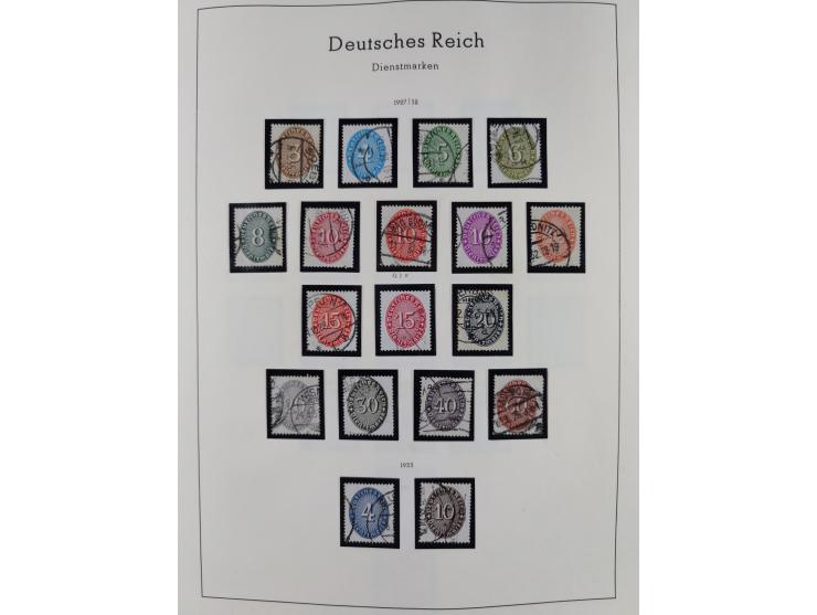 1872/1945, gestempelte Sammlung inkl. Dienstmarken ab Mi.-Nr. 1 mit schönem Brustschild-Teil, Mi.-Nr. 66 II (FA Jäschke-L. BP