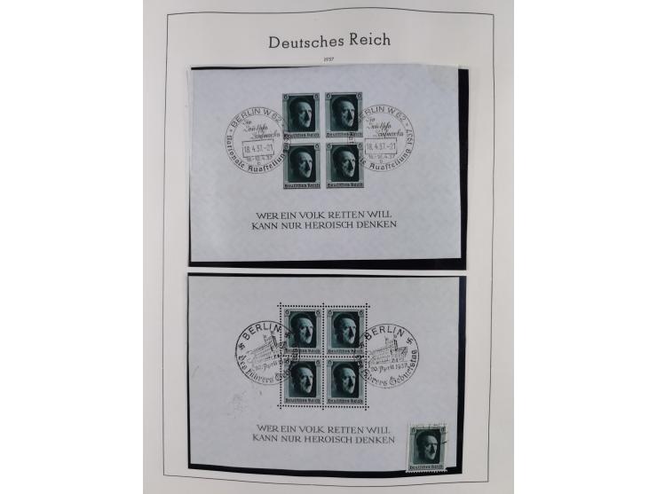 1872/1945, gestempelte Sammlung inkl. Dienstmarken ab Mi.-Nr. 1 mit schönem Brustschild-Teil, Mi.-Nr. 66 II (FA Jäschke-L. BP