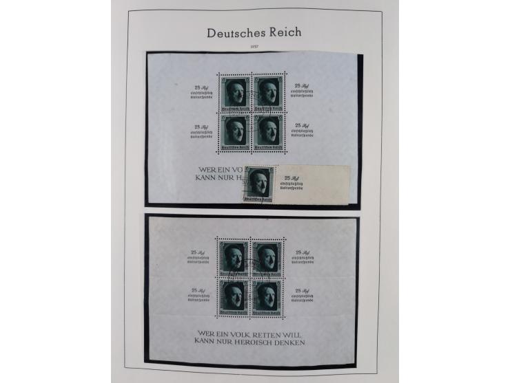 1872/1945, gestempelte Sammlung inkl. Dienstmarken ab Mi.-Nr. 1 mit schönem Brustschild-Teil, Mi.-Nr. 66 II (FA Jäschke-L. BP