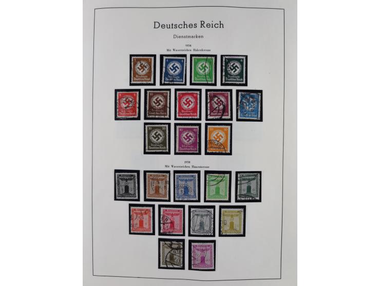 1872/1945, gestempelte Sammlung inkl. Dienstmarken ab Mi.-Nr. 1 mit schönem Brustschild-Teil, Mi.-Nr. 66 II (FA Jäschke-L. BP