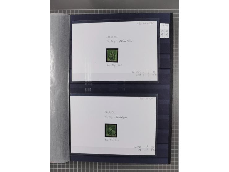 1843/1940 (ca.) kleine Partie im Steckbuch, dabei Brasilien Mi. 1 und Paar Mi. 6, Sperati-Fälschung Zürich 2, Penny Black, Al