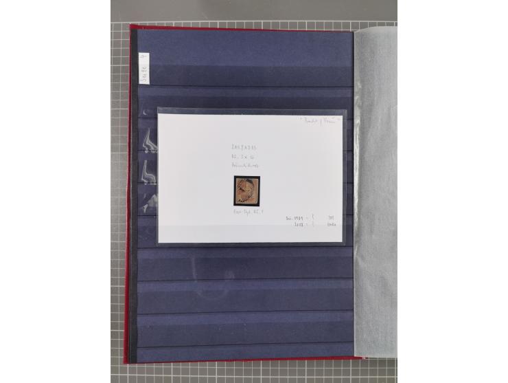 1843/1940 (ca.) kleine Partie im Steckbuch, dabei Brasilien Mi. 1 und Paar Mi. 6, Sperati-Fälschung Zürich 2, Penny Black, Al