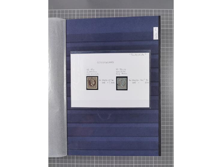 1843/1940 (ca.) kleine Partie im Steckbuch, dabei Brasilien Mi. 1 und Paar Mi. 6, Sperati-Fälschung Zürich 2, Penny Black, Al