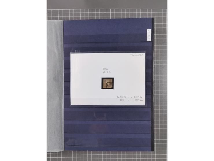 1843/1940 (ca.) kleine Partie im Steckbuch, dabei Brasilien Mi. 1 und Paar Mi. 6, Sperati-Fälschung Zürich 2, Penny Black, Al