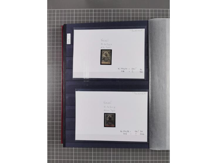 1843/1940 (ca.) kleine Partie im Steckbuch, dabei Brasilien Mi. 1 und Paar Mi. 6, Sperati-Fälschung Zürich 2, Penny Black, Al