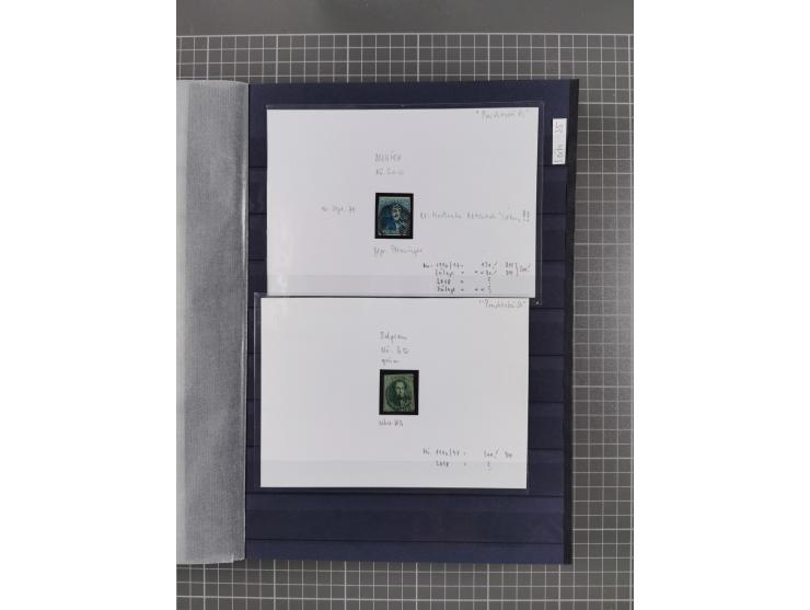 1843/1940 (ca.) kleine Partie im Steckbuch, dabei Brasilien Mi. 1 und Paar Mi. 6, Sperati-Fälschung Zürich 2, Penny Black, Al