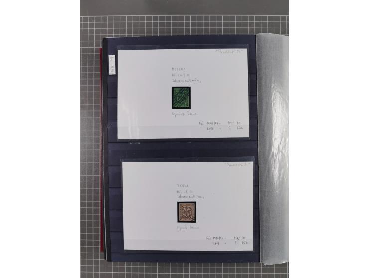 1843/1940 (ca.) kleine Partie im Steckbuch, dabei Brasilien Mi. 1 und Paar Mi. 6, Sperati-Fälschung Zürich 2, Penny Black, Al