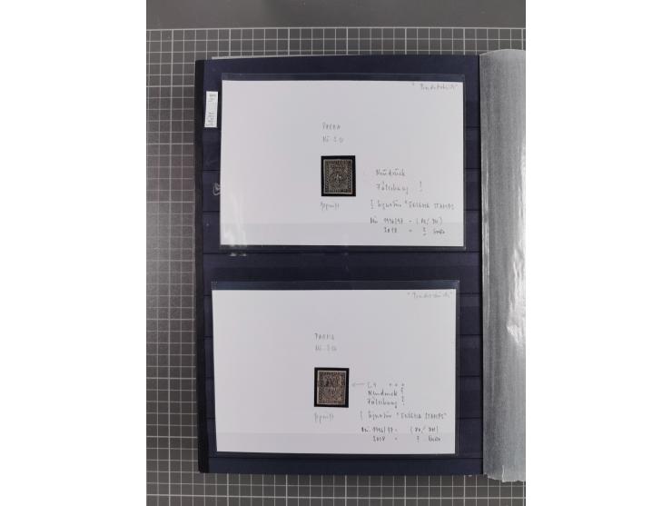 1843/1940 (ca.) kleine Partie im Steckbuch, dabei Brasilien Mi. 1 und Paar Mi. 6, Sperati-Fälschung Zürich 2, Penny Black, Al