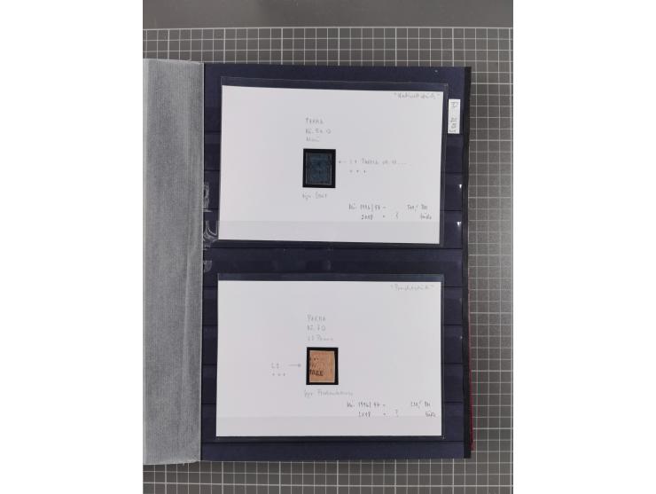 1843/1940 (ca.) kleine Partie im Steckbuch, dabei Brasilien Mi. 1 und Paar Mi. 6, Sperati-Fälschung Zürich 2, Penny Black, Al