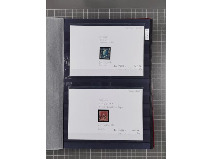 1843/1940 (ca.) kleine Partie im Steckbuch, dabei Brasilien Mi. 1 und Paar Mi. 6, Sperati-Fälschung Zürich 2, Penny Black, Al