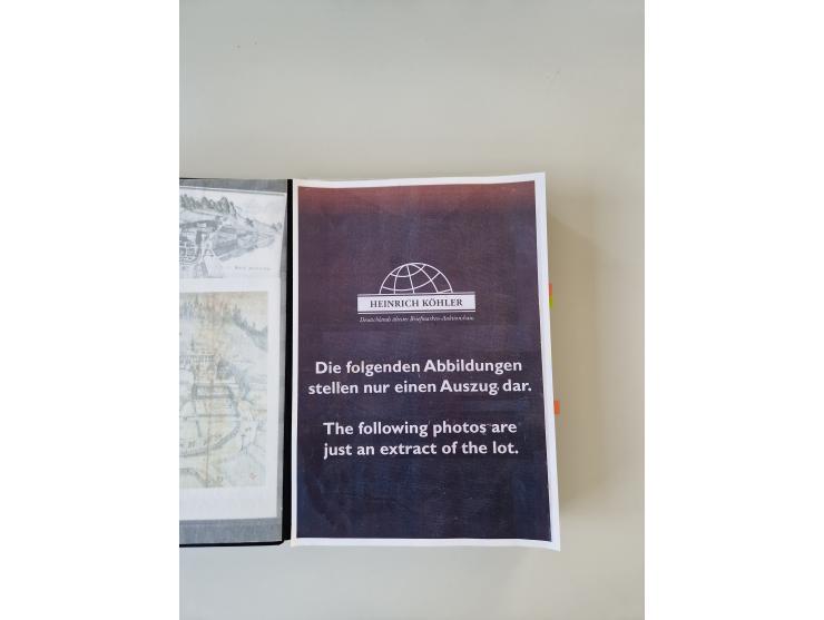 SIGMARINGEN: 1823/2000 (ca.), Heimatssammlung &nbsp;in 14 Steckbüchern, mit einigen hundert Briefen, Karten und Ganzsachen (v