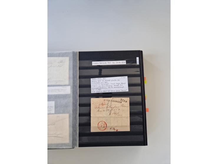 SIGMARINGEN: 1823/2000 (ca.), Heimatssammlung &nbsp;in 14 Steckbüchern, mit einigen hundert Briefen, Karten und Ganzsachen (v