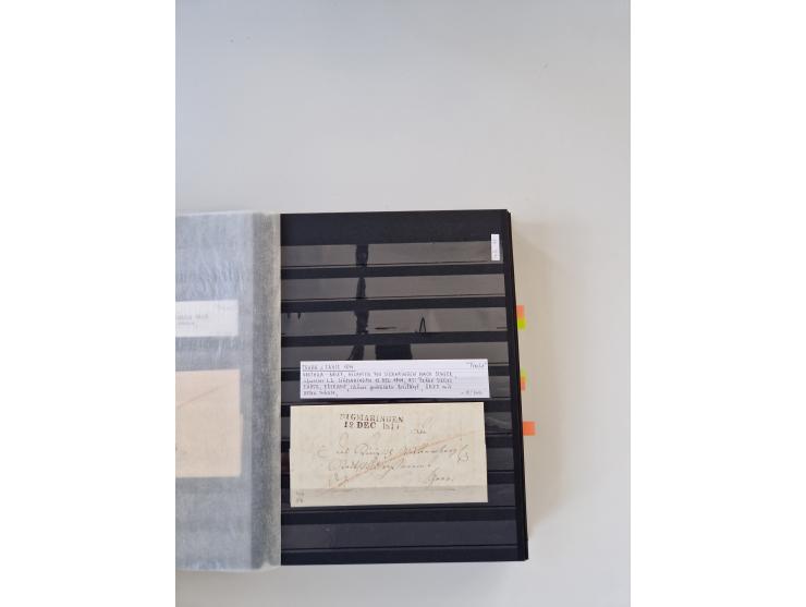 SIGMARINGEN: 1823/2000 (ca.), Heimatssammlung &nbsp;in 14 Steckbüchern, mit einigen hundert Briefen, Karten und Ganzsachen (v