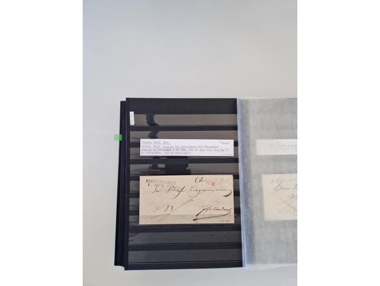 SIGMARINGEN: 1823/2000 (ca.), Heimatssammlung &nbsp;in 14 Steckbüchern, mit einigen hundert Briefen, Karten und Ganzsachen (v